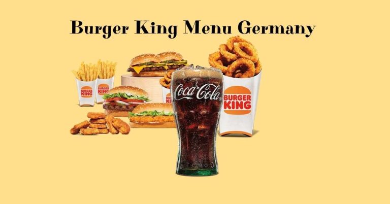 Burger King Menu Germany